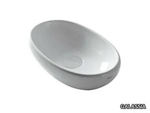 ERGO - 60 CM - Countertop oval ceramic washbasin _ GALASSIA