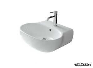 ERGO - 70 CM - Wall-mounted ceramic washbasin _ GALASSIA