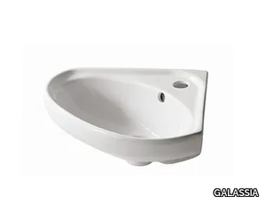 LISBONA - Wall-mounted ceramic Public washbasin _ GALASSIA