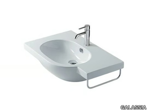 M2 - 75 CM DX - Wall-mounted ceramic washbasin _ GALASSIA