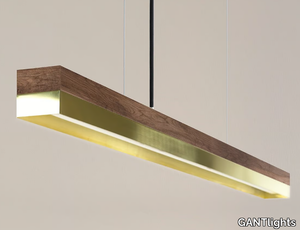 [C1w] BRASS - Brass and walnut pendant lamp _ GANTlights