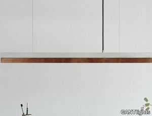 [C2] CORTEN STEEL - Dimmable LED pendant light (L 92cm) _ GANTlights