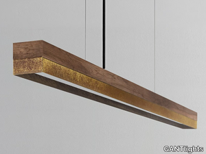 [C1w] OXIDISED BRASS - LED dimmable walnut pendant lamp _ GANTlights