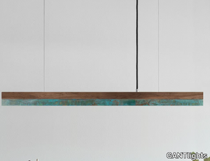 [C2w] OXIDISED COPPER - Oxidized copper and walnut pendant lamp _ GANTlights