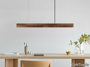 [C2w] CORTEN STEEL - Corten™ and walnut pendant lamp _ GANTlights