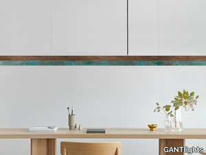 [C3w] OXIDISED COPPER - Oxidized copper and walnut pendant lamp _ GANTlights