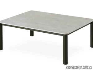 BOSC - Thermo lacquered aluminium and Dekton® garden side table _ GANDIABLASCO