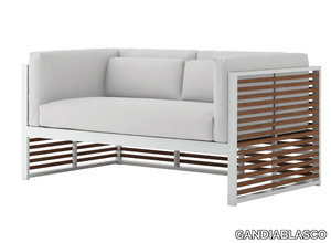 DNA TEAK - 2 seater teak garden sofa _ GANDIABLASCO