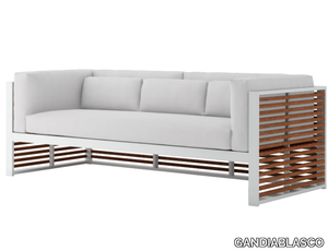 DNA TEAK - 3 seater teak garden sofa _ GANDIABLASCO