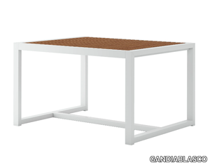 DNA TEAK - Rectangular teak garden table _ GANDIABLASCO