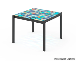 IRIS - Tempered glass garden table _ GANDIABLASCO