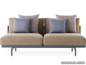 ONDE 4 - Fabric and thermo lacquered aluminium garden sofa _ GANDIABLASCO