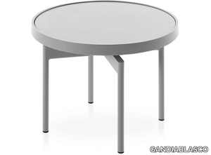 ONDE - Thermo lacquered aluminium and Dekton® garden side table _ GANDIABLASCO