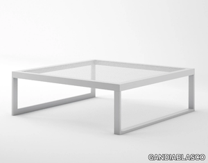 BLAU - Square thermo lacquered aluminium coffee table _ GANDIABLASCO