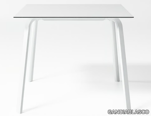 STACK - Stackable thermo lacquered aluminium garden table _ GANDIABLASCO