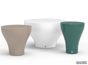 BLOOM - Round fiberglass coffee table _ GANSK
