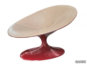 FOX - Leather and fiberglass armchair _ GANSK
