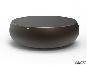 ARIEL - Round fiberglass coffee table _ GANSK