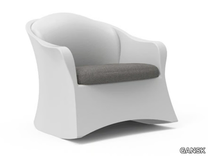 BRISA - Fiberglass armchair with armrests _ GANSK