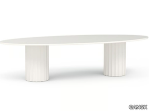 ROMA - Oval fiberglass garden table _ GANSK