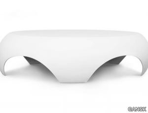 DIANA - Round low fiberglass coffee table _ GANSK