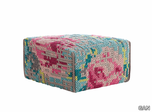 FLOWERS - Upholstered wool pouf _ GAN