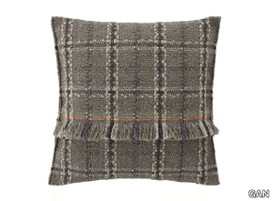 GARDEN LAYERS GREEN - Square tartan outdoor polypropylene cushion _ GAN