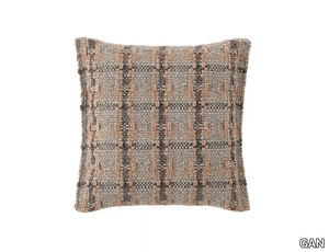 GARDEN LAYERS TERRACOTTA - Contemporary style check outdoor synthetic fibre floor cushion _ GAN