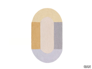 MONO BEIGE - Oval wool rug _ GAN