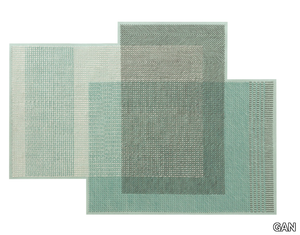 CANEVAS GEO GREEN - Wool rug _ GAN