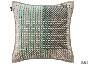 CANEVAS GEO GREEN - Square fabric cushion _ GAN