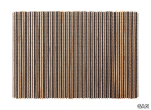 GOZ - Rectangular wool and teak rug _ GAN