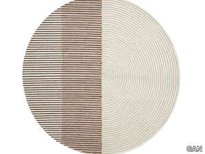 PLY PINK - Round wool rug _ GAN