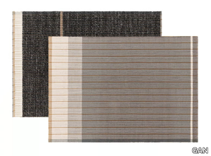 REVERSIBLE BLACK - Rectangular rug in wool, linen and cotton _ GAN