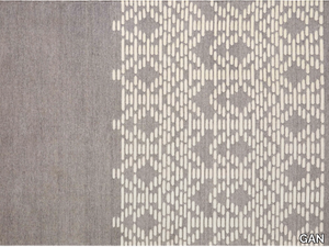 THAY GREY - Rectangular handmade wool rug with geometric shapes _ GAN