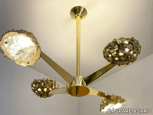 FUSIONE N4 - Brass ceiling lamp with crystals _ GASPARE ASARO