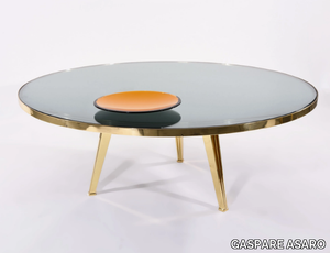 RIFLESSO - Round low glass coffee table _ GASPARE ASARO