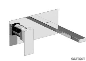 KUBIK 2535/25 - Wall-mounted washbasin mixer with plate _ GATTONI