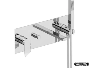 SOFFIO 8105/81 - Wall-mounted bathtub mixer with hand shower _ GATTONI