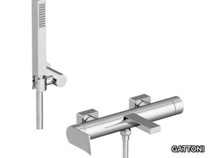 SOFFIO 8100/81 - Wall-mounted bathtub mixer with hand shower _ GATTONI