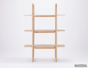 MUSE - Open double-sided oak bookcase _ GAZZDA