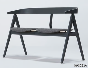 AVA - Upholstered fabric bench with back _ GAZZDA