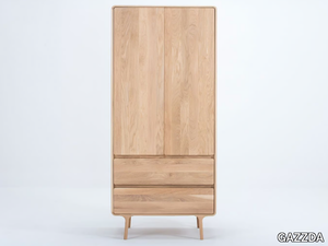 FAWN - Oak wardrobe with drawers _ GAZZDA