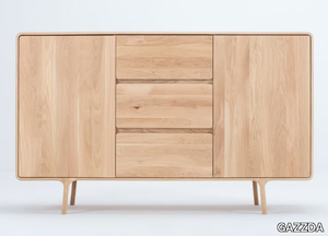 FAWN - Oak highboard with doors _ GAZZDA