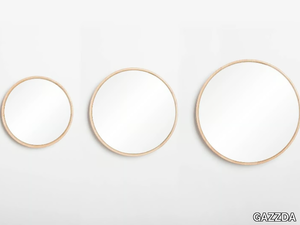 LOOK - Round framed wall-mounted mirror _ GAZZDA