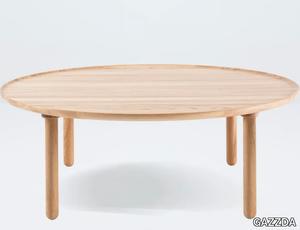 MU - Round oak coffee table _ GAZZDA