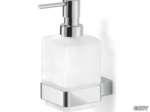 LOUNGE - Wall-mounted satin glass Bathroom soap dispenser _ GEDY