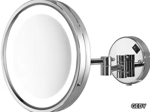 2118 - Wall-mounted shaving mirror with integrated lighting _ GEDY