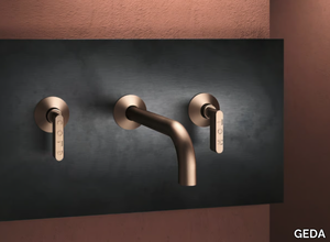 KOÈ - 3 hole wall-mounted brass washbasin tap _ GEDA