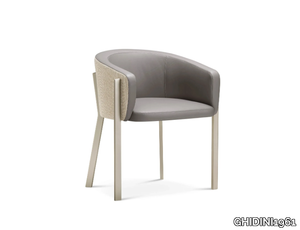 ARCH - Upholstered brass chair with armrests _ GHIDINI1961